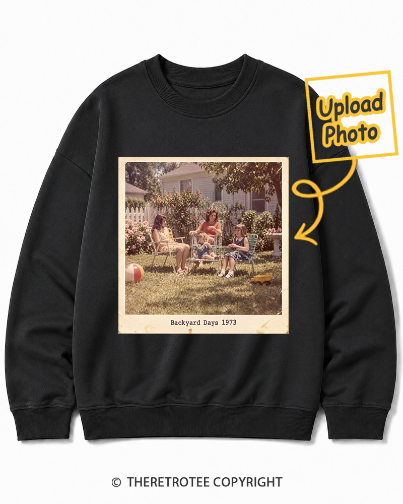 TheRetroTee Personalized Backyard Days 1973 Sweatshirt