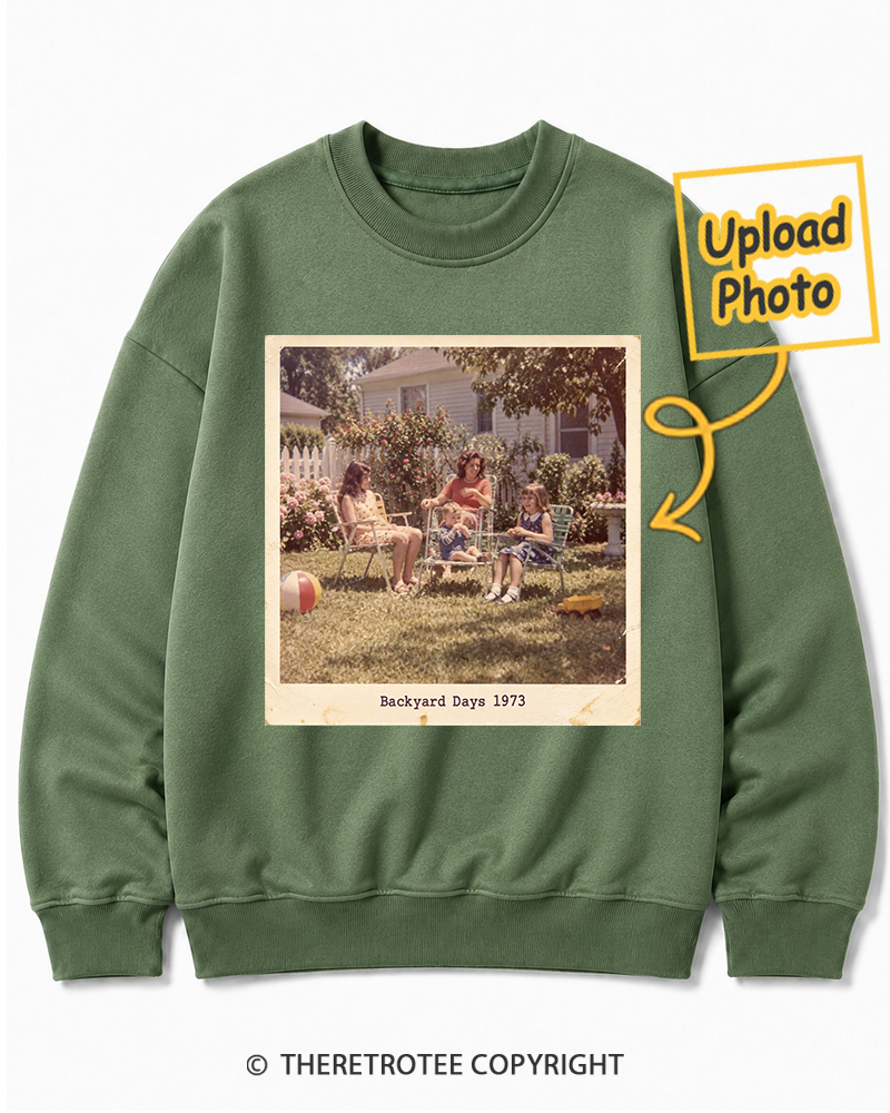 TheRetroTee Personalized Backyard Days 1973 Sweatshirt