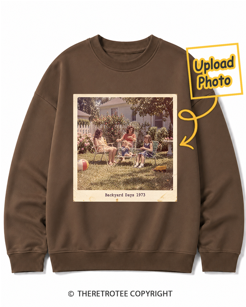 TheRetroTee Personalized Backyard Days 1973 Sweatshirt