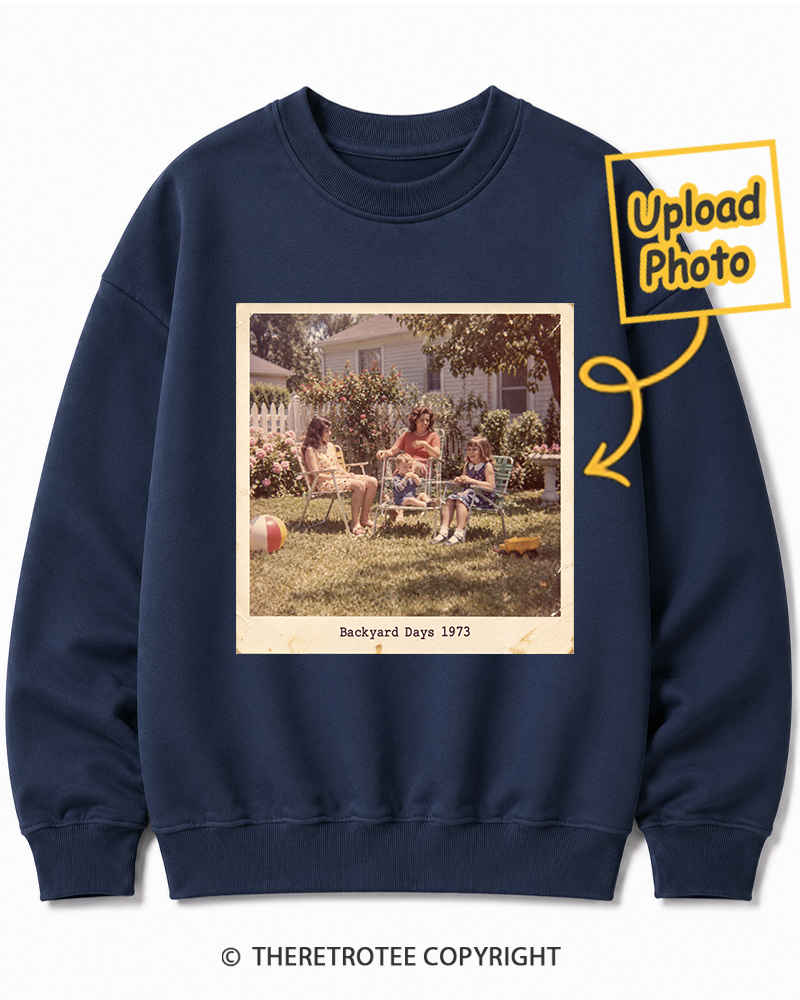 TheRetroTee Personalized Backyard Days 1973 Sweatshirt