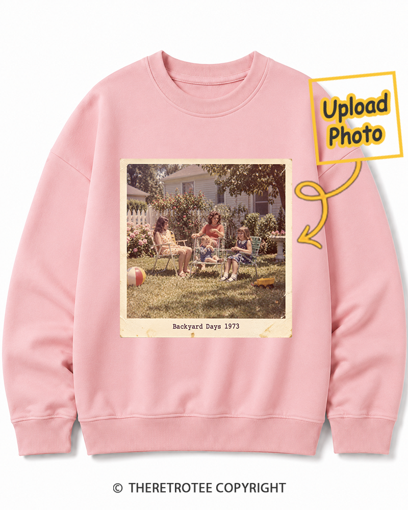 TheRetroTee Personalized Backyard Days 1973 Sweatshirt