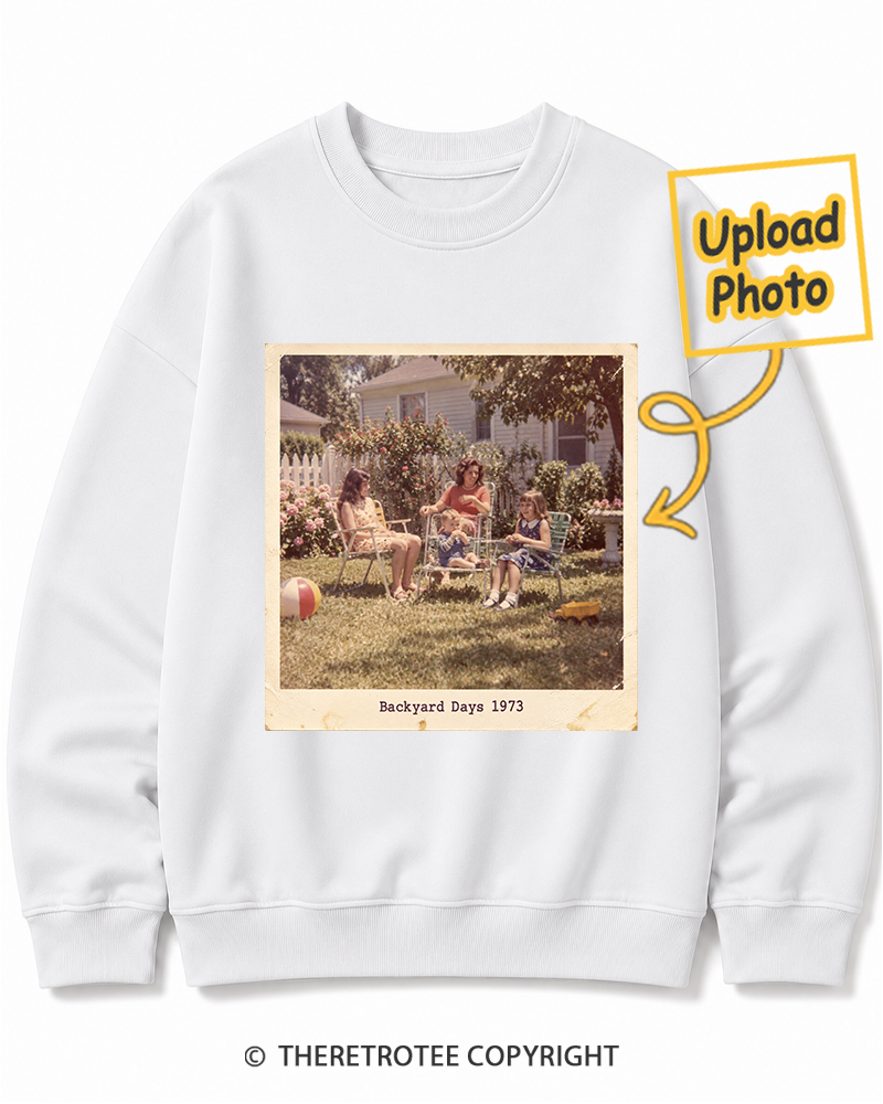 TheRetroTee Personalized Backyard Days 1973 Sweatshirt