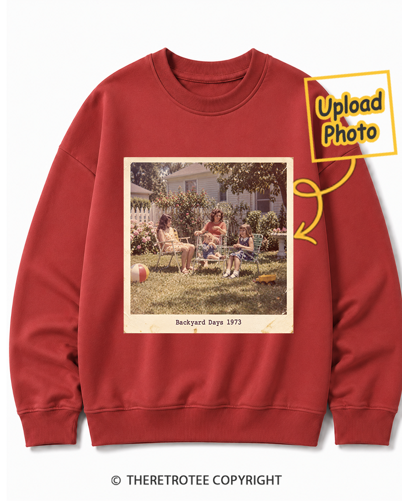 TheRetroTee Personalized Backyard Days 1973 Sweatshirt