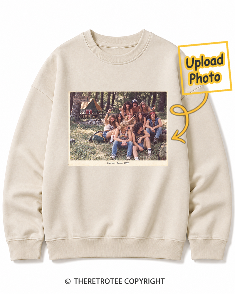 TheRetroTee Personalized Summer Camp 1977 Sweatshirt