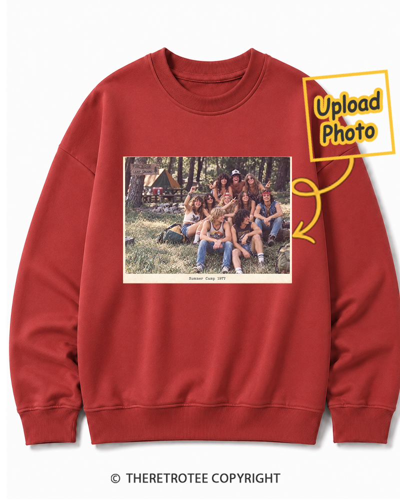TheRetroTee Personalized Summer Camp 1977 Sweatshirt