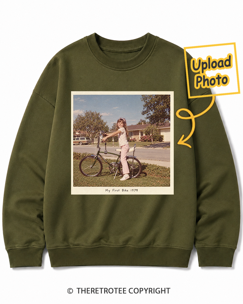 TheRetroTee Personalized My First Bike 1979 Sweatshirt