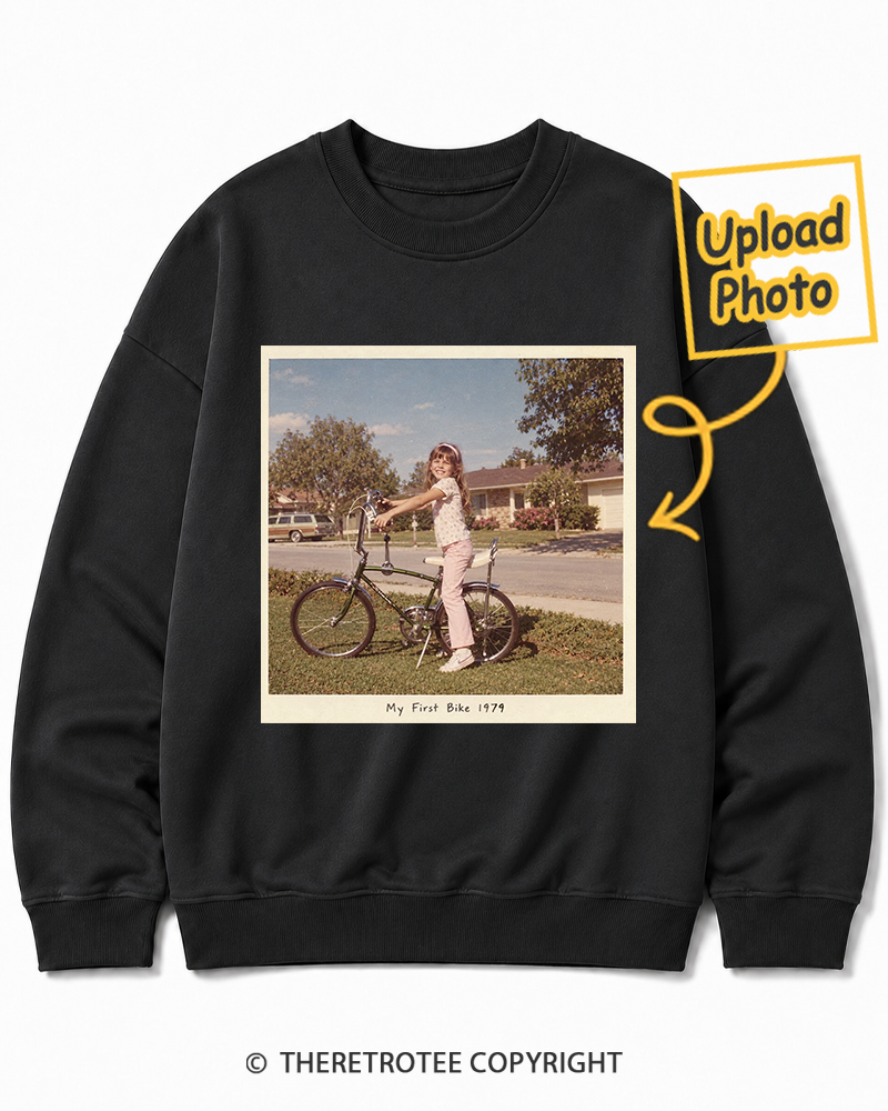 TheRetroTee Personalized My First Bike 1979 Sweatshirt