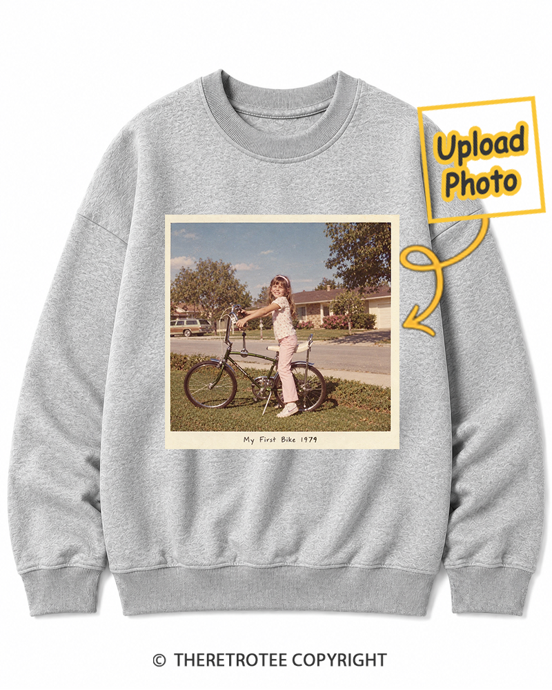 TheRetroTee Personalized My First Bike 1979 Sweatshirt