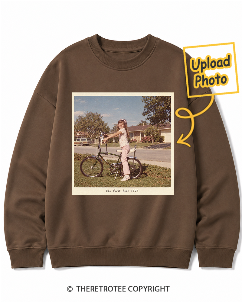 TheRetroTee Personalized My First Bike 1979 Sweatshirt