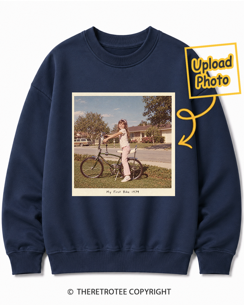 TheRetroTee Personalized My First Bike 1979 Sweatshirt