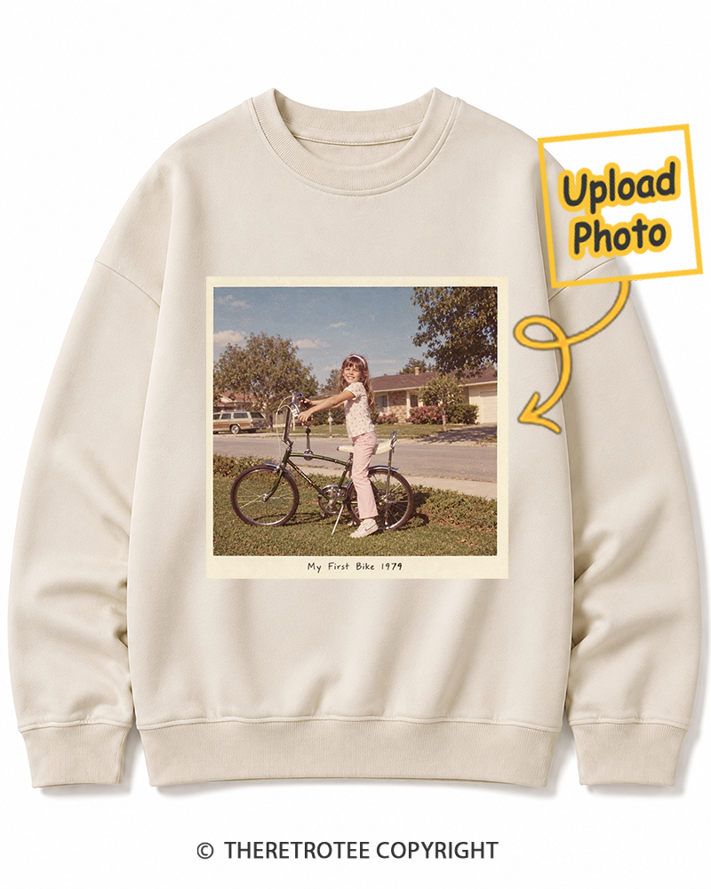 TheRetroTee Personalized My First Bike 1979 Sweatshirt