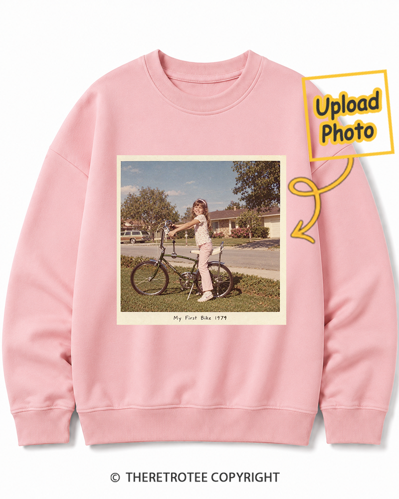 TheRetroTee Personalized My First Bike 1979 Sweatshirt