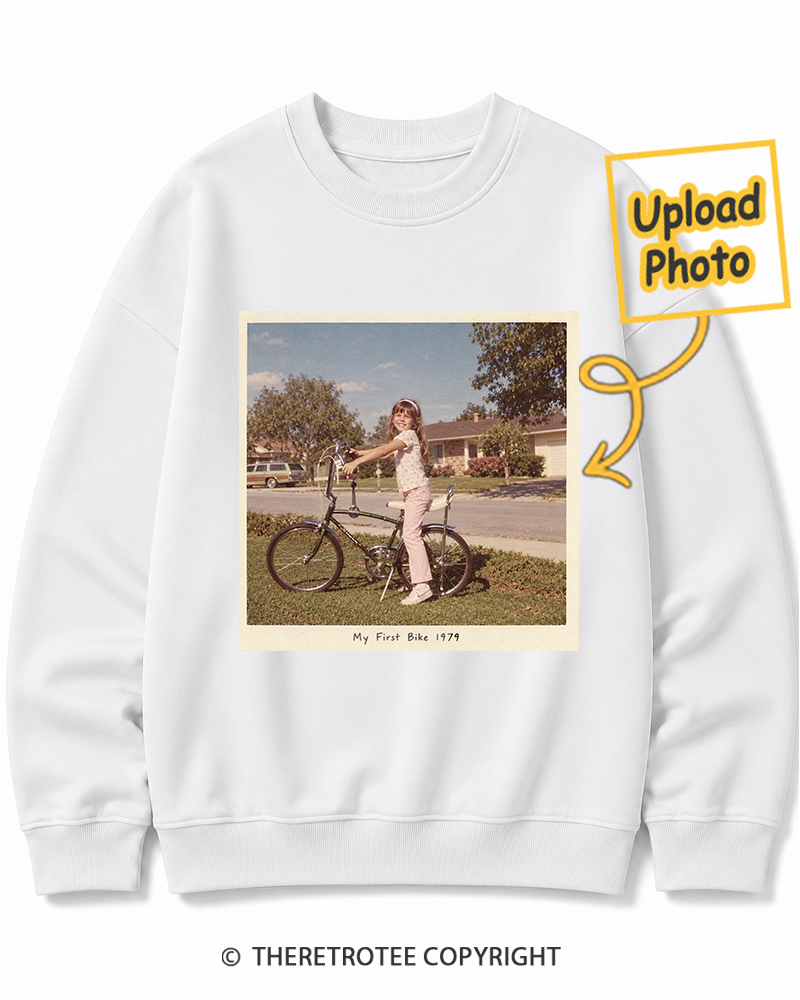TheRetroTee Personalized My First Bike 1979 Sweatshirt