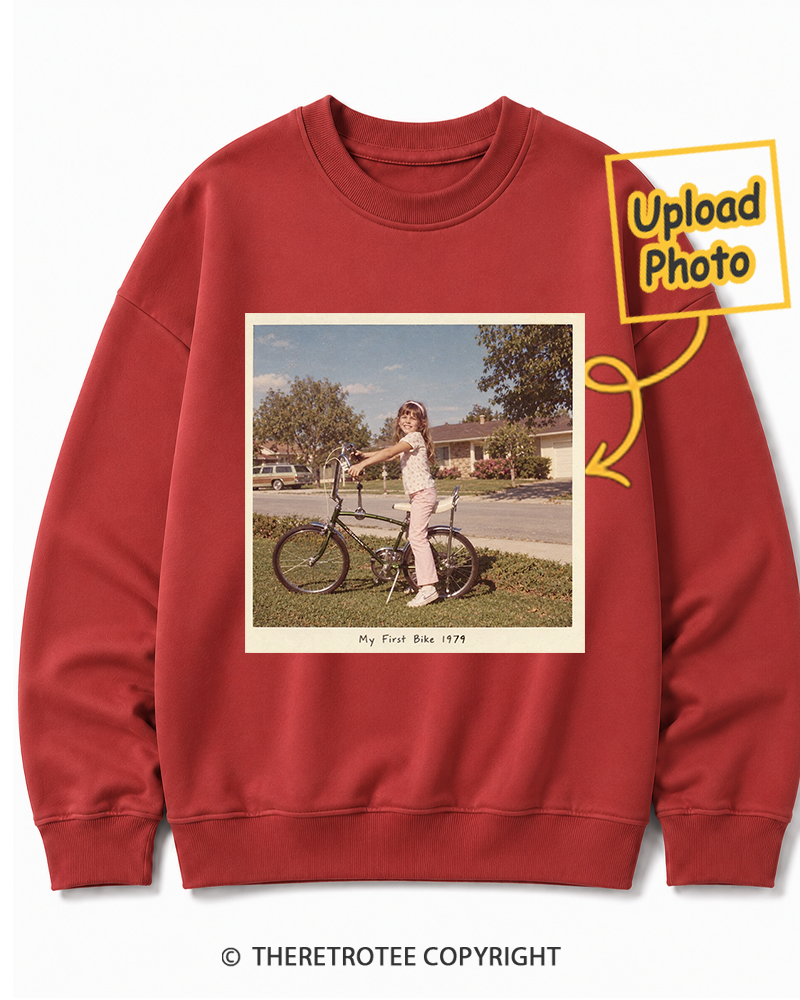 TheRetroTee Personalized My First Bike 1979 Sweatshirt