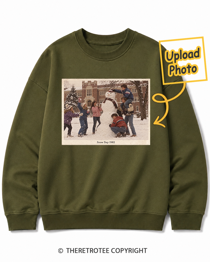 TheRetroTee Personalized Snow Day 1982 Sweatshirt