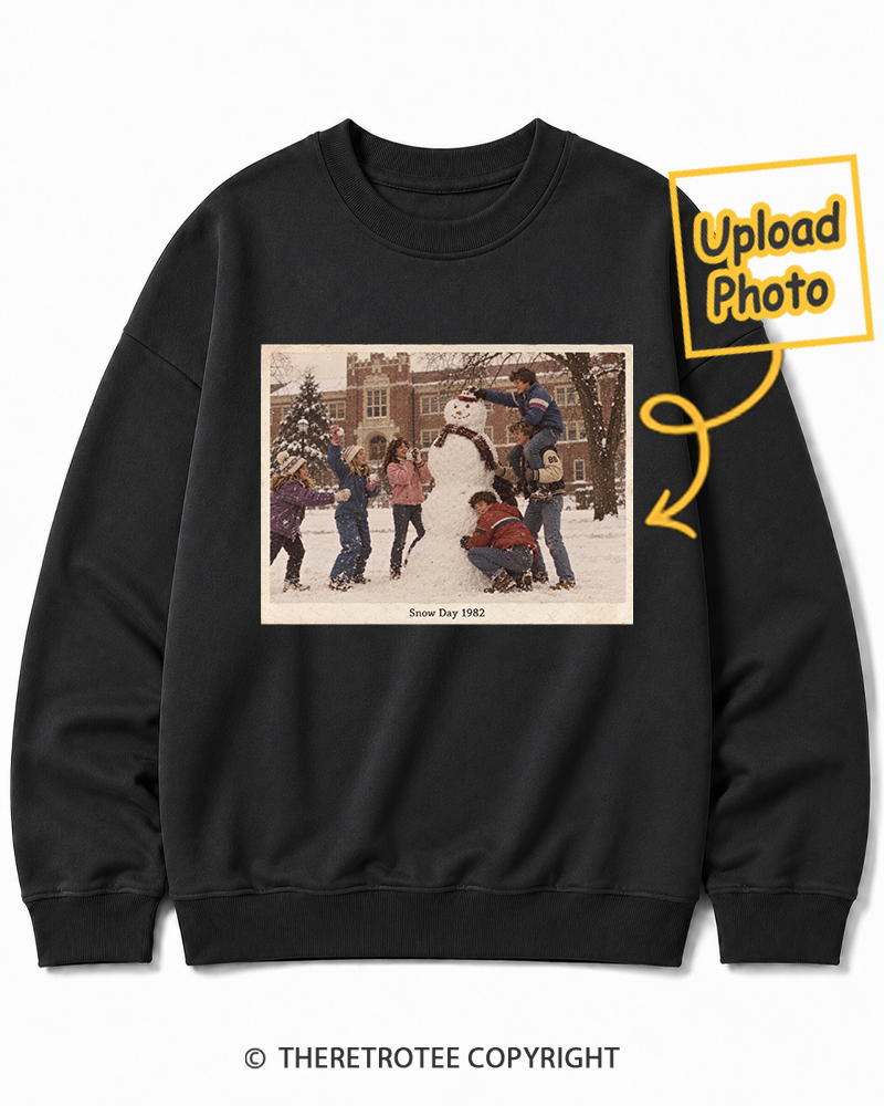 TheRetroTee Personalized Snow Day 1982 Sweatshirt