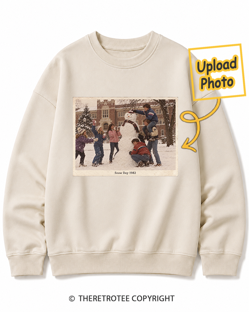 TheRetroTee Personalized Snow Day 1982 Sweatshirt
