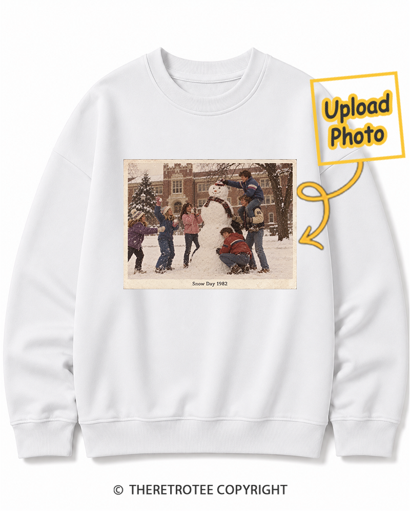 TheRetroTee Personalized Snow Day 1982 Sweatshirt
