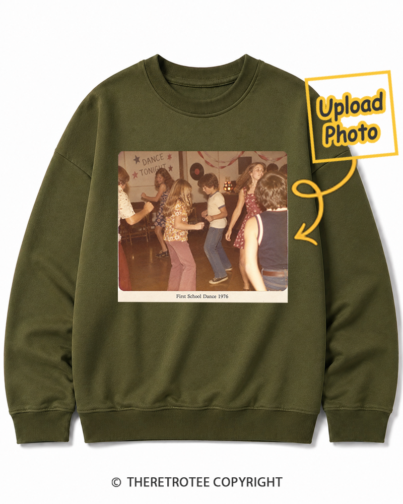 TheRetroTee Personalized First School Dance 1976 Sweatshirt