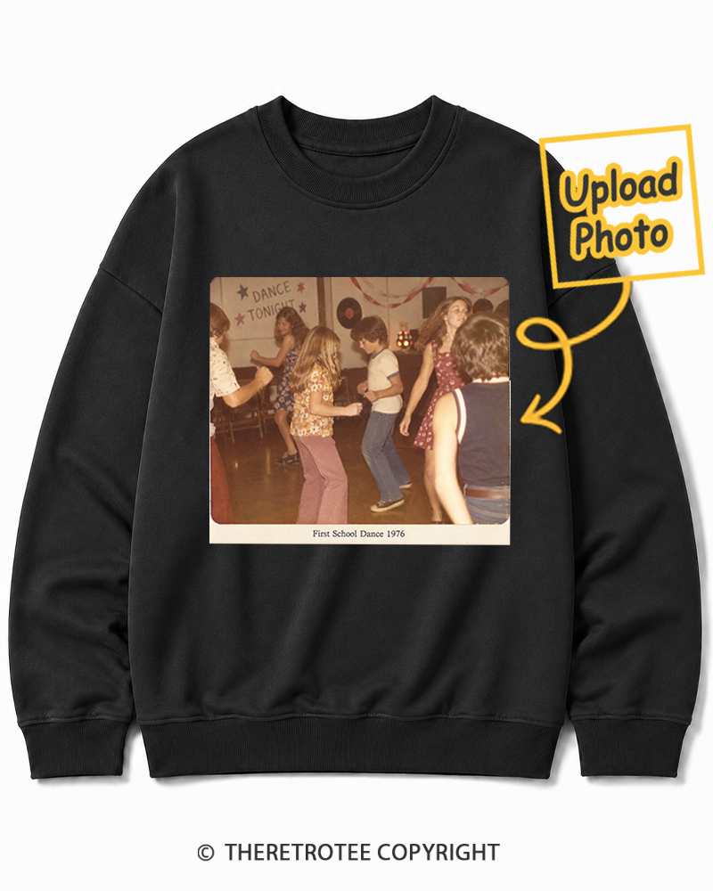 TheRetroTee Personalized First School Dance 1976 Sweatshirt