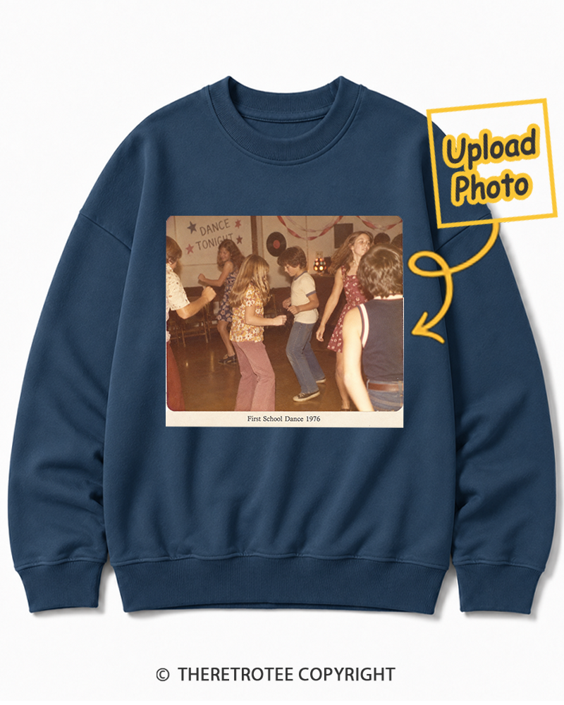 TheRetroTee Personalized First School Dance 1976 Sweatshirt
