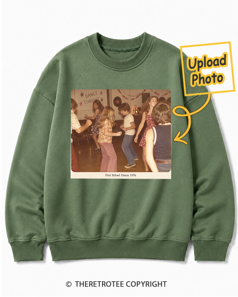 TheRetroTee Personalized First School Dance 1976 Sweatshirt