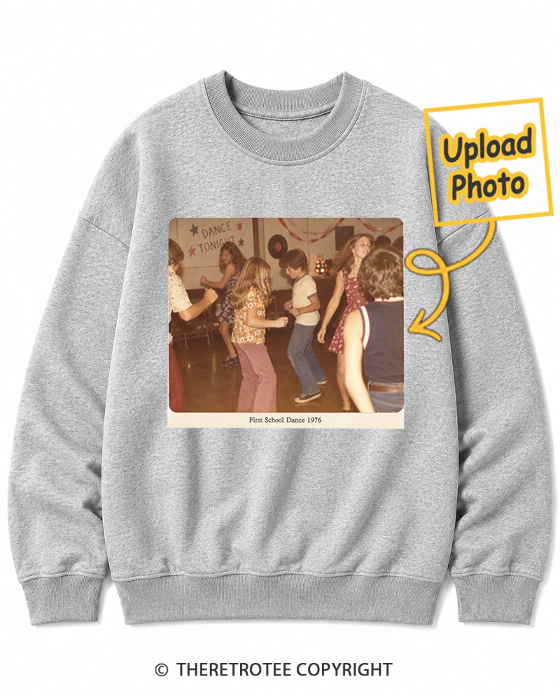 TheRetroTee Personalized First School Dance 1976 Sweatshirt