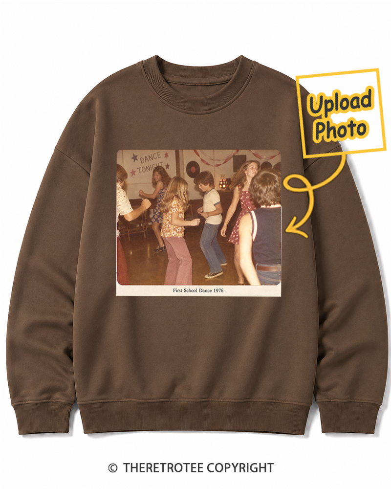 TheRetroTee Personalized First School Dance 1976 Sweatshirt