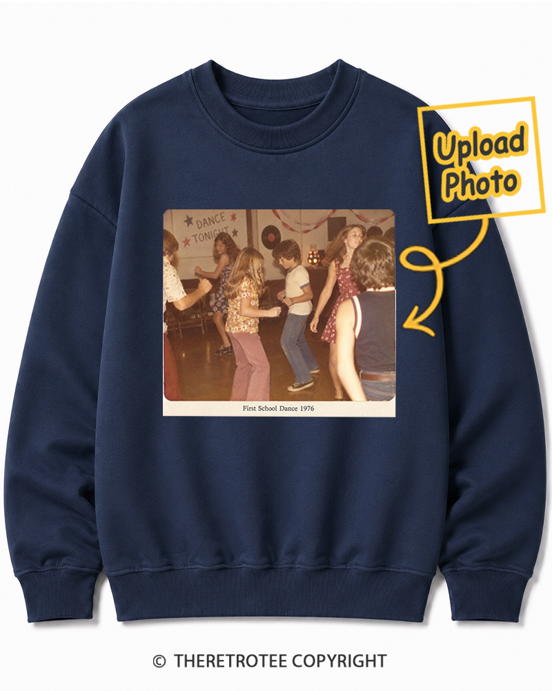 TheRetroTee Personalized First School Dance 1976 Sweatshirt