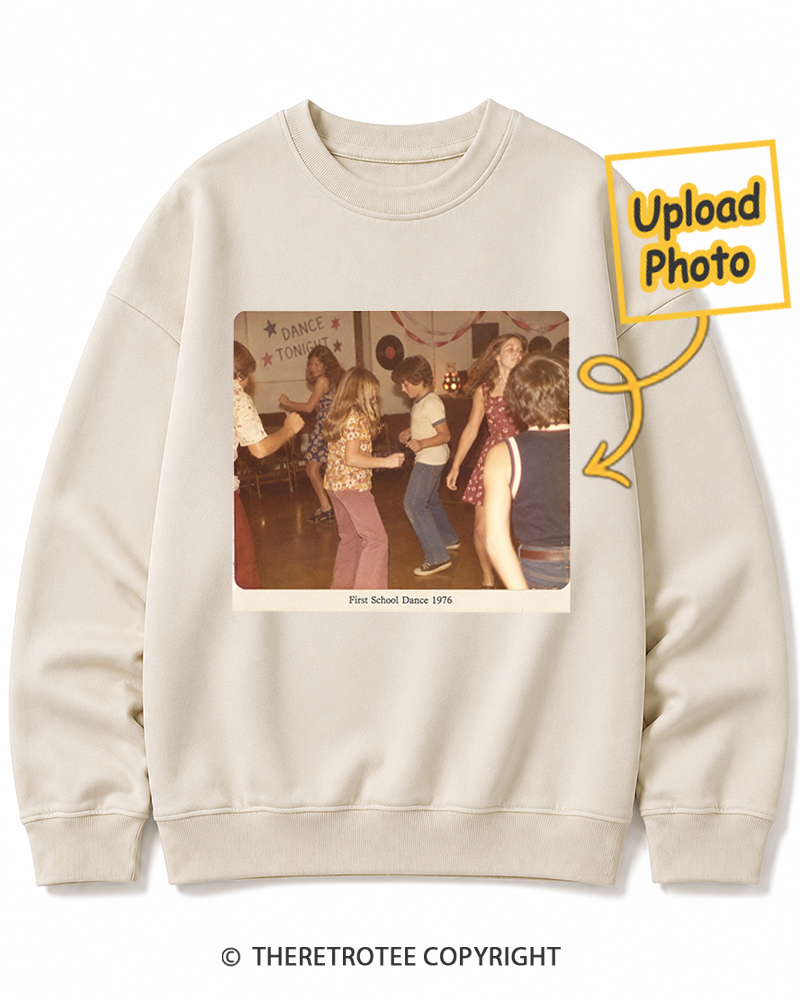 TheRetroTee Personalized First School Dance 1976 Sweatshirt
