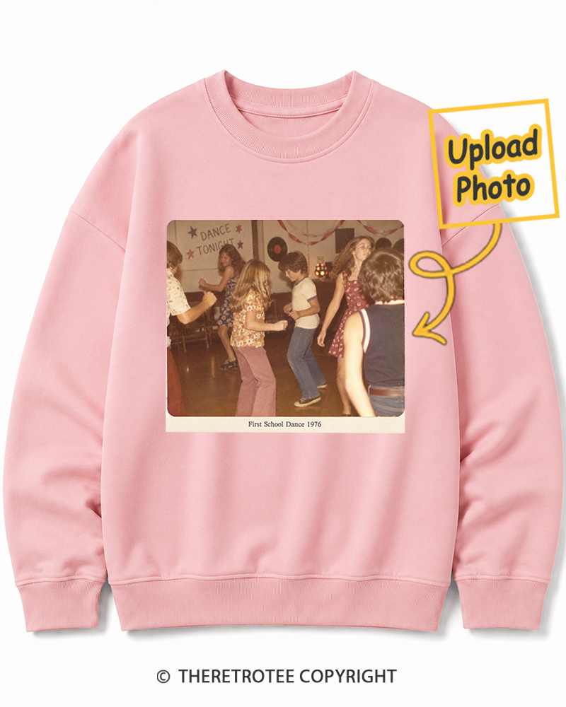 TheRetroTee Personalized First School Dance 1976 Sweatshirt