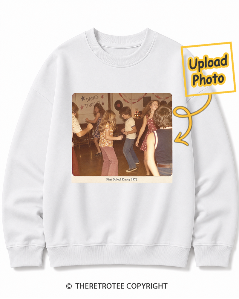 TheRetroTee Personalized First School Dance 1976 Sweatshirt