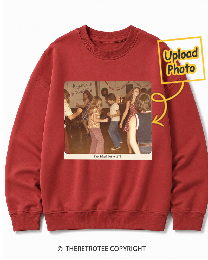 TheRetroTee Personalized First School Dance 1976 Sweatshirt