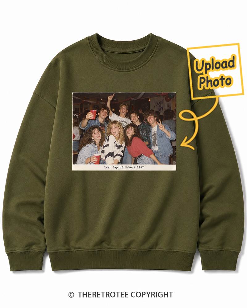 TheRetroTee Personalized Last Day of School 1987 Sweatshirt