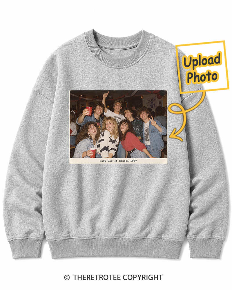 TheRetroTee Personalized Last Day of School 1987 Sweatshirt
