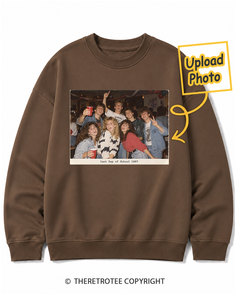 TheRetroTee Personalized Last Day of School 1987 Sweatshirt