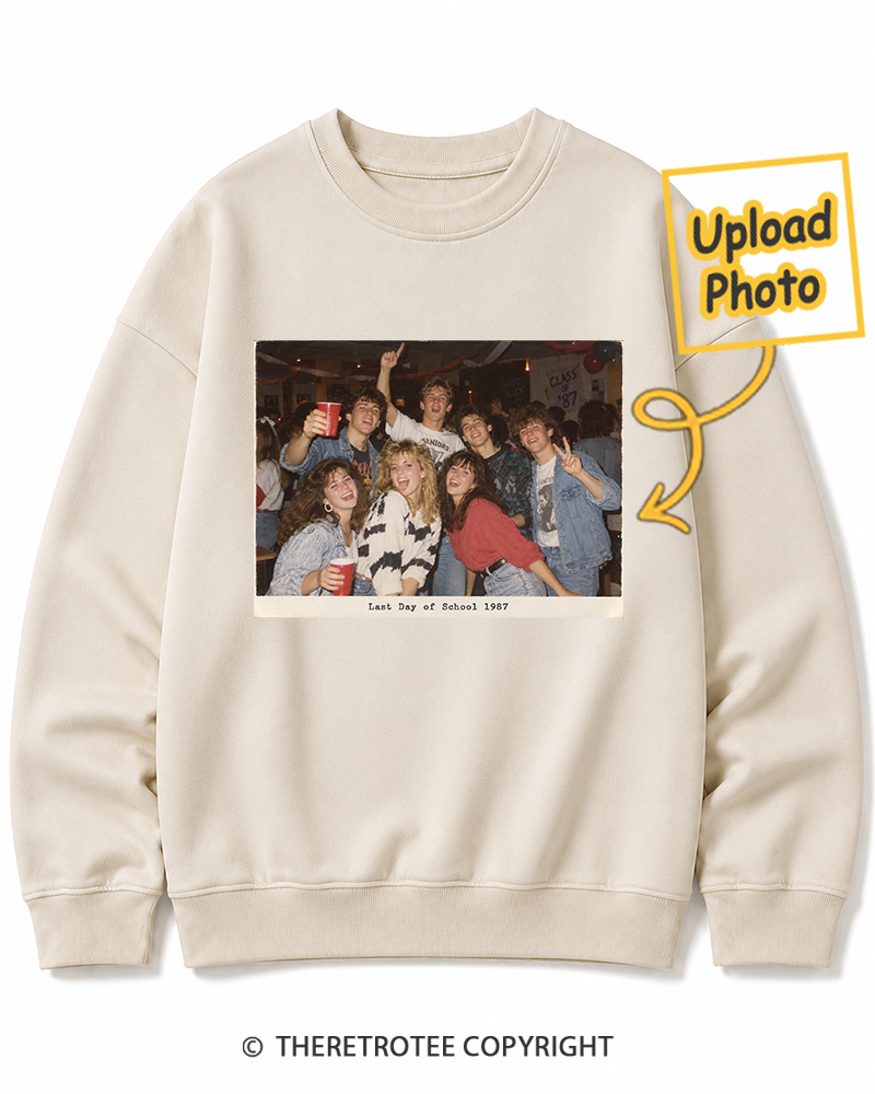 TheRetroTee Personalized Last Day of School 1987 Sweatshirt