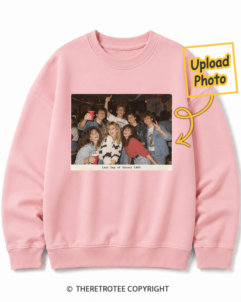 TheRetroTee Personalized Last Day of School 1987 Sweatshirt