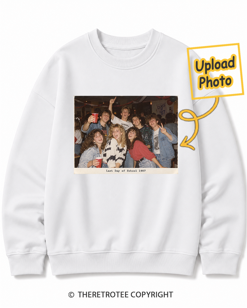TheRetroTee Personalized Last Day of School 1987 Sweatshirt