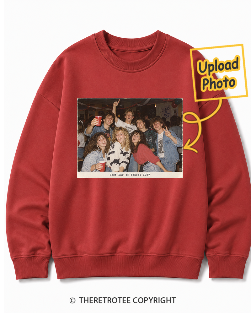 TheRetroTee Personalized Last Day of School 1987 Sweatshirt