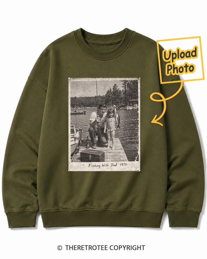 TheRetroTee Personalized Fishing With Dad 1972 Sweatshirt