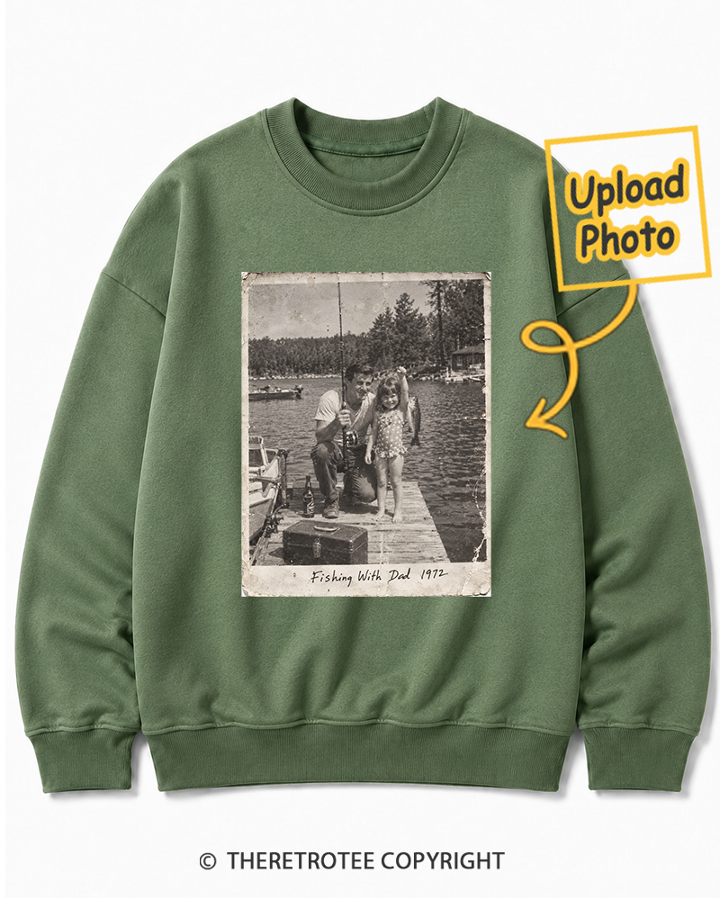 TheRetroTee Personalized Fishing With Dad 1972 Sweatshirt