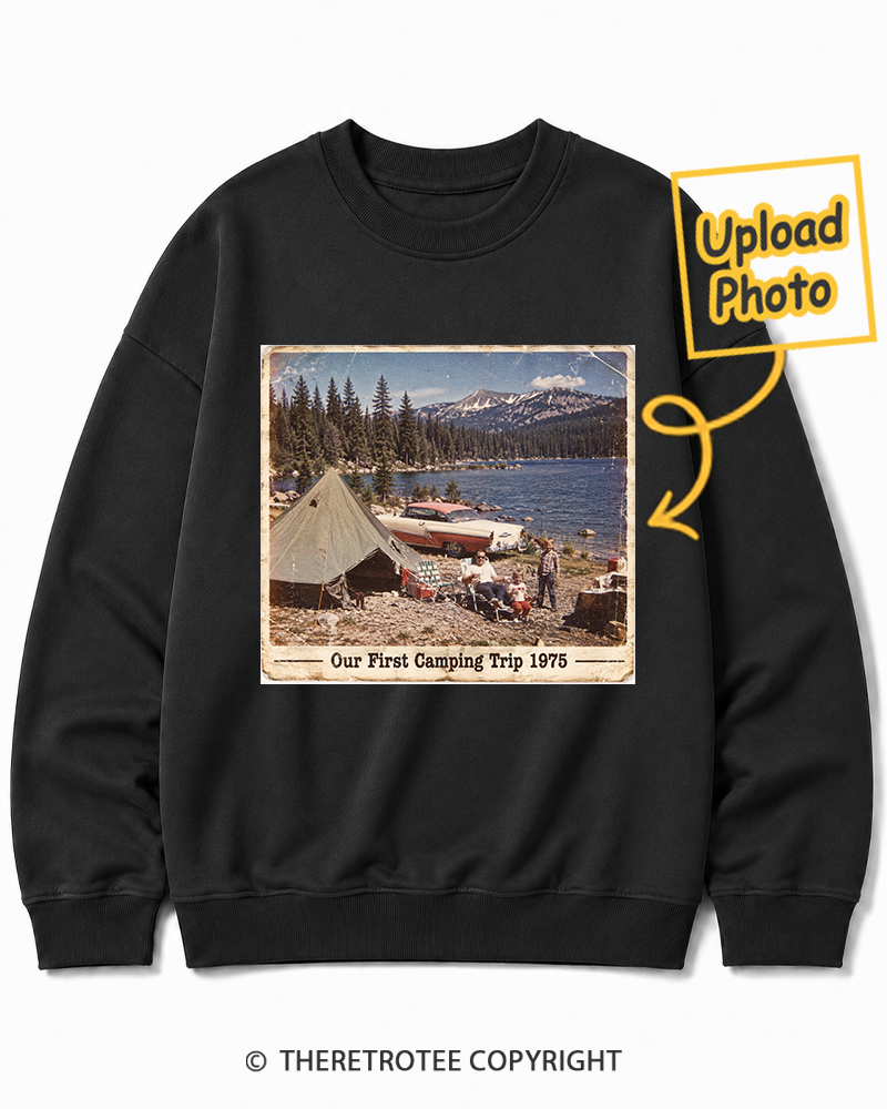 TheRetroTee Personalized Our First Camping Trip 1975 Sweatshirt
