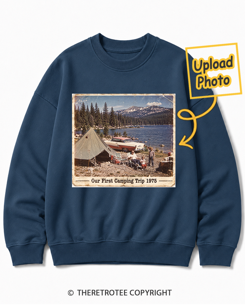 TheRetroTee Personalized Our First Camping Trip 1975 Sweatshirt