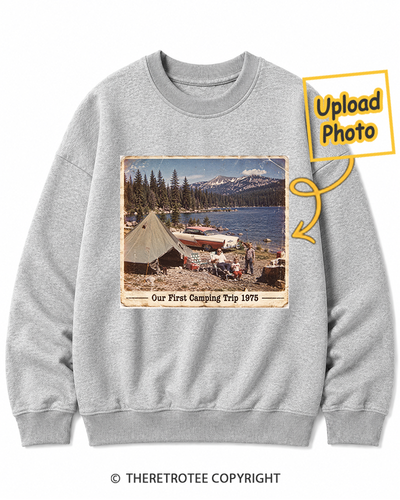 TheRetroTee Personalized Our First Camping Trip 1975 Sweatshirt