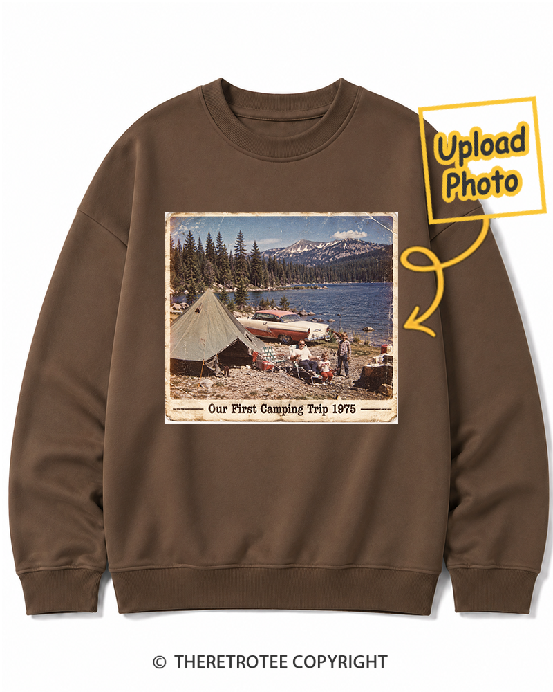 TheRetroTee Personalized Our First Camping Trip 1975 Sweatshirt