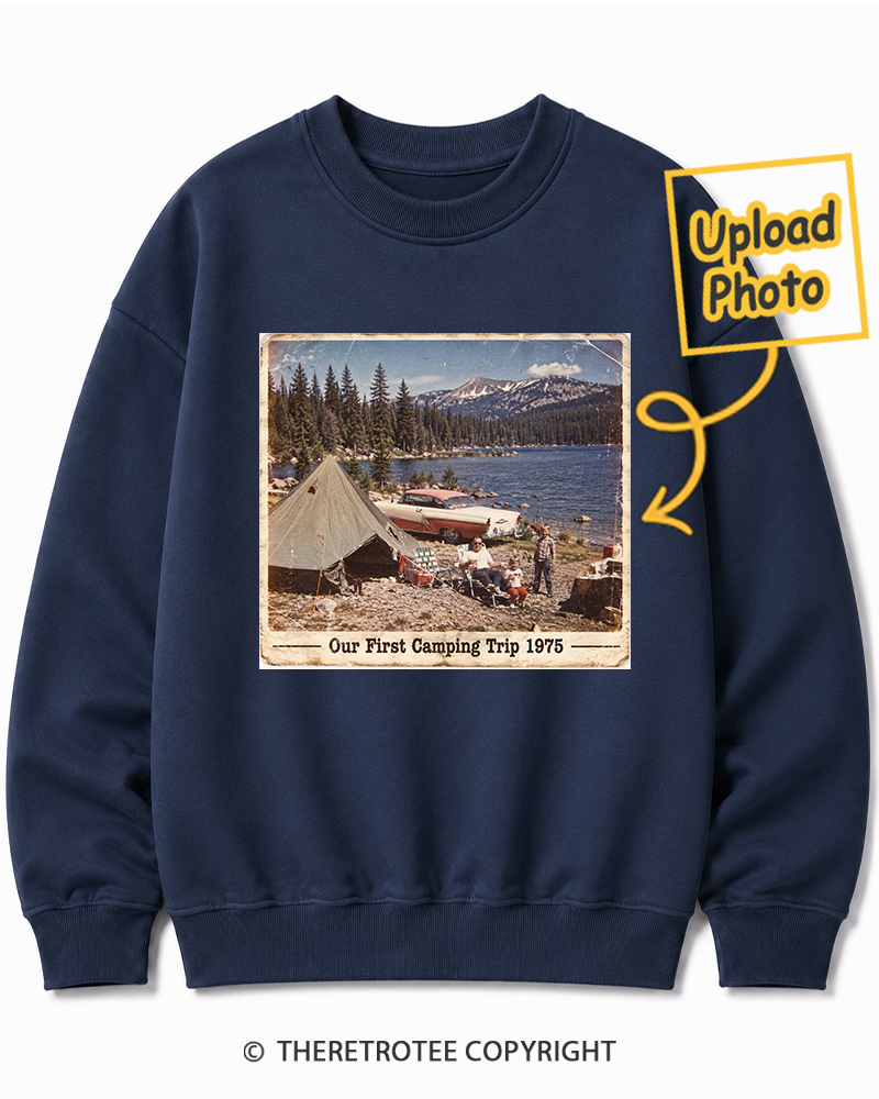 TheRetroTee Personalized Our First Camping Trip 1975 Sweatshirt