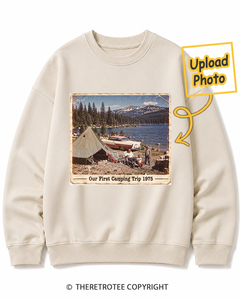 TheRetroTee Personalized Our First Camping Trip 1975 Sweatshirt