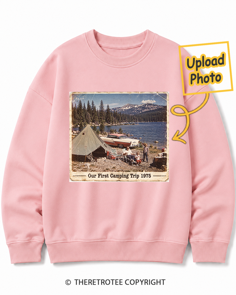 TheRetroTee Personalized Our First Camping Trip 1975 Sweatshirt