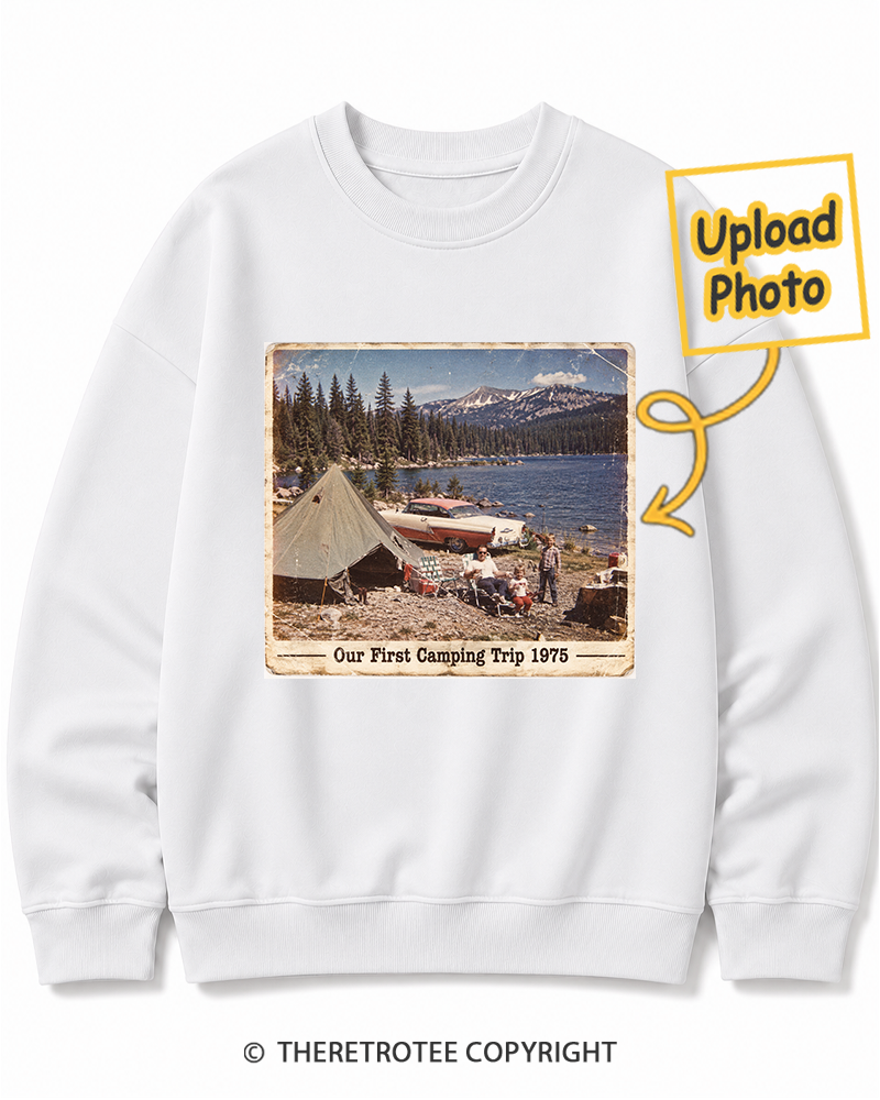TheRetroTee Personalized Our First Camping Trip 1975 Sweatshirt